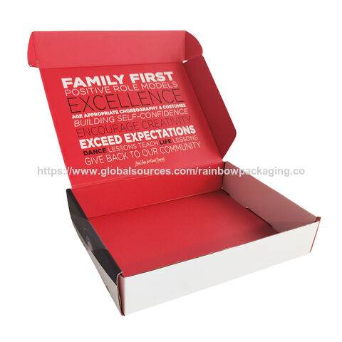Boîte de Présentation en Carton Ondulé Pliable avec Logo Personnalisé et Impression Arc-en-ciel pour Emballage