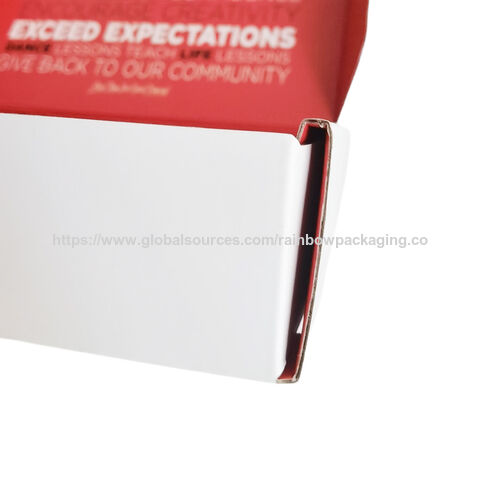 Boîte de Présentation en Carton Ondulé Pliable avec Logo Personnalisé et Impression Arc-en-ciel pour Emballage