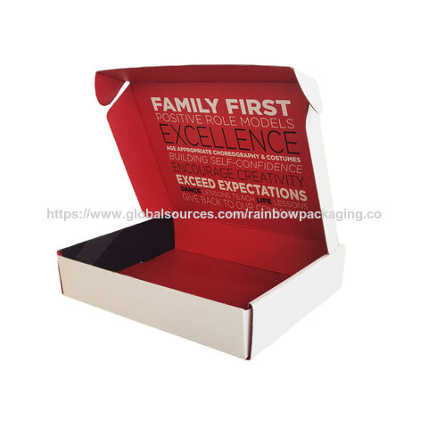 Boîte de Présentation en Carton Ondulé Pliable avec Logo Personnalisé et Impression Arc-en-ciel pour Emballage