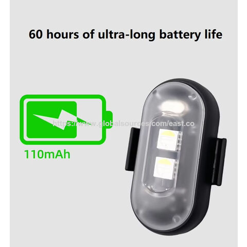 Conjunto de 6 luzes estroboscópicas LED sem fio com controle remoto, 8 cores, carregamento USB, à prova d'água para carro, motocicleta, drone, aeronave, bicicleta.