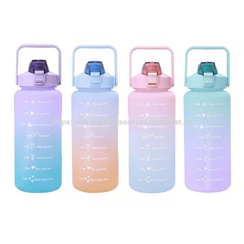 Transparenter Aktivitätsbecher mit personalisiertem Druck - Süße bunte Wasserflasche mit individuellem Logo für Mädchen und Jungen