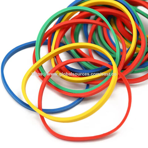 Élastiques de couleur pour Maison/Bureau/École/Banque/Usine/Hôpital, Élastiques résistants et extensibles pour fournitures scolaires, domestiques et de bureau