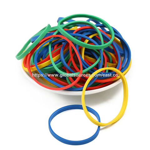Élastiques de couleur pour Maison/Bureau/École/Banque/Usine/Hôpital, Élastiques résistants et extensibles pour fournitures scolaires, domestiques et de bureau