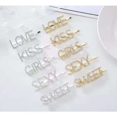 Jepit Rambut Rhinestone Berkilau Super Flash untuk Wanita Anak Perempuan Jepit Rambut Sisi Manis Jepit Rambut Indah Aksesori Rambut Modis Korea