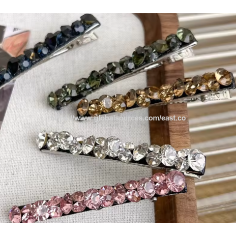 Jepit Rambut Rhinestone Berkilau Super Flash untuk Wanita Anak Perempuan Jepit Rambut Sisi Manis Jepit Rambut Indah Aksesori Rambut Modis Korea