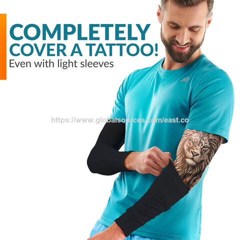 Manchons de compression pour bras de basket-ball, confortables, respirants, antidérapants, pour dissimuler les tatouages. Vente en gros, refroidissement pour cyclisme.
