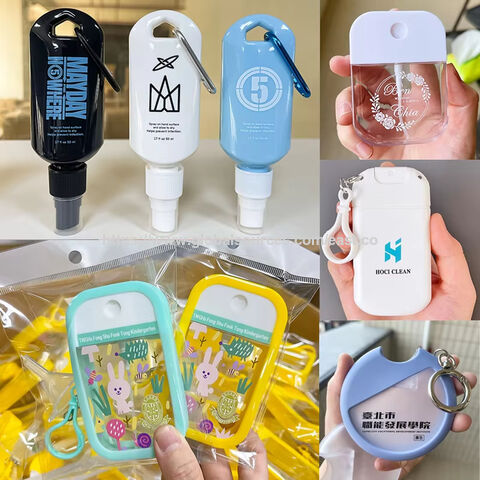 Gel hidroalcohólico de marca privada, desinfectante de manos, líquido humectante, mini gel de bolsillo, botella de spray para desinfectante de manos.