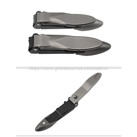 Conjunto de ferramentas de pedicure de aço portátil por atacado Grande Médio Cortadores de unhas planos oblíquos Cortador de unhas com logotipo personalizado Use cutículas Pés