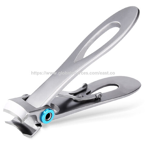 Conjunto de ferramentas de pedicure de aço portátil por atacado Grande Médio Cortadores de unhas planos oblíquos Cortador de unhas com logotipo personalizado Use cutículas Pés
