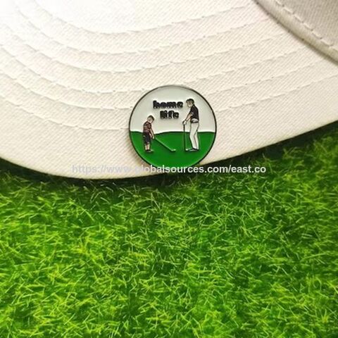 Clip de chapeau de golf magnétique fort personnalisé avec logo en gros, clips de casquette en métal personnalisés avec émail doux magnétique amovible
