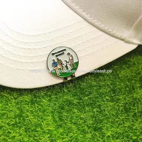 Clip de chapeau de golf magnétique fort personnalisé avec logo en gros, clips de casquette en métal personnalisés avec émail doux magnétique amovible