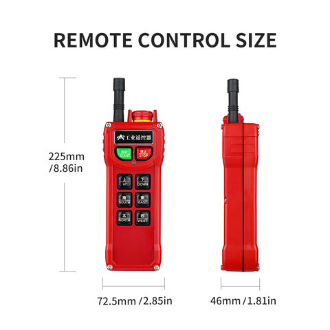 Control Remoto Inalámbrico RF Industrial AC36V-220V de 6 Canales FSK 420-450MHz Impermeable para Grúa, Polipasto, Cabrestante, Elevador y Seguridad de Movimiento