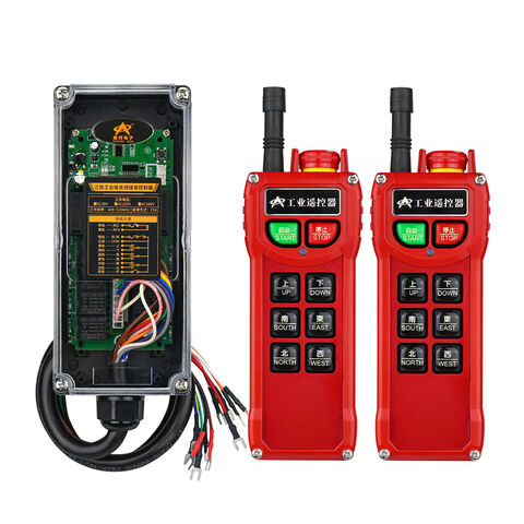 Control Remoto Inalámbrico RF Industrial AC36V-220V de 6 Canales FSK 420-450MHz Impermeable para Grúa, Polipasto, Cabrestante, Elevador y Seguridad de Movimiento