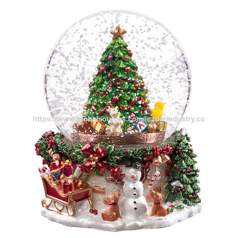 BSCI Fabrik Weihnachts Schneekugel 100mm Musikalischer Santa Wasser Globus