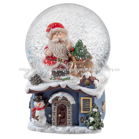 BSCI Fabrik Weihnachts Schneekugel 100mm Musikalischer Santa Wasser Globus