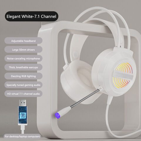 Großhandel Computer Headset 7.1 Kanal E-Sport Gaming Mikrofon Leuchtendes Desktop Computer Notebook USB Headset