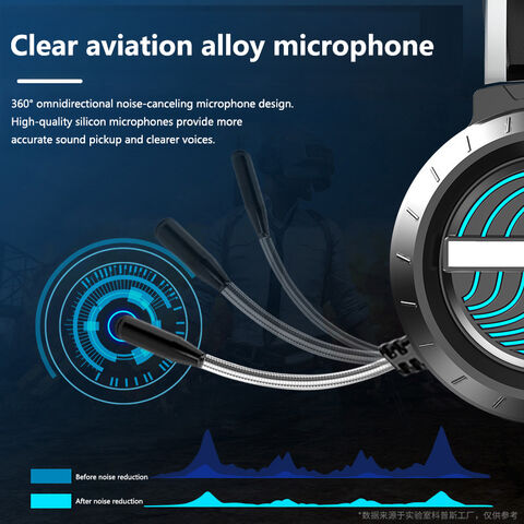 Großhandel Computer Headset 7.1 Kanal E-Sport Gaming Mikrofon Leuchtendes Desktop Computer Notebook USB Headset