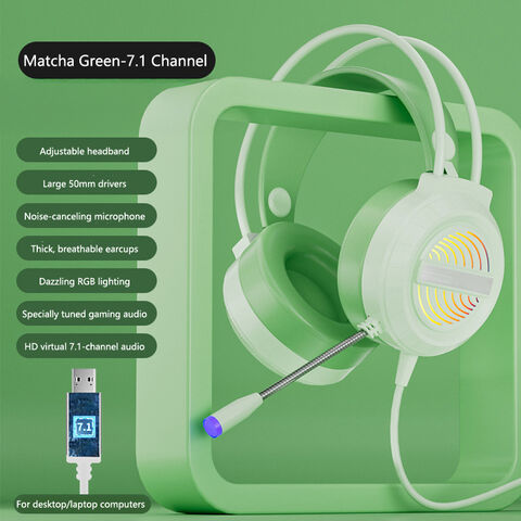 Großhandel Computer Headset 7.1 Kanal E-Sport Gaming Mikrofon Leuchtendes Desktop Computer Notebook USB Headset