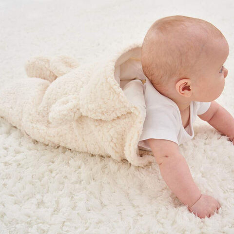 Saco de Dormir para Bebê Recém-Nascido em Promoção, Saco de Dormir de Pelúcia Macia em Formato de Urso para Bebês