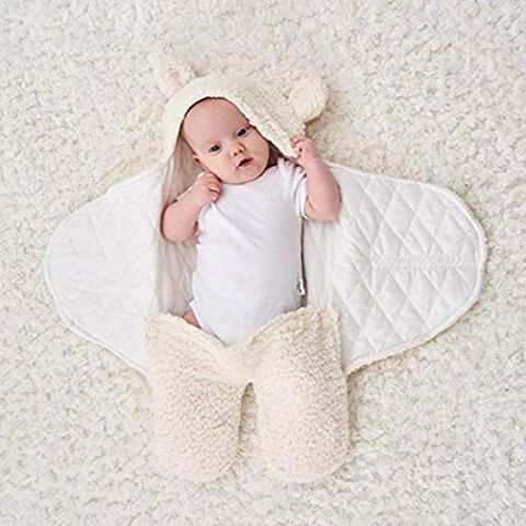 Saco de Dormir para Bebê Recém-Nascido em Promoção, Saco de Dormir de Pelúcia Macia em Formato de Urso para Bebês