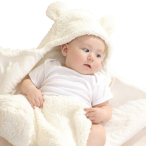 Saco de Dormir para Bebê Recém-Nascido em Promoção, Saco de Dormir de Pelúcia Macia em Formato de Urso para Bebês
