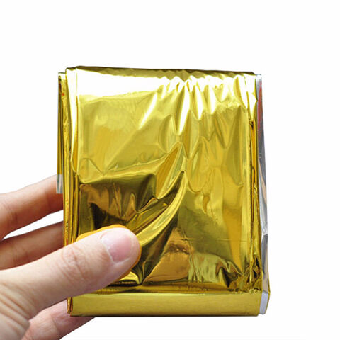 Manta Térmica de Emergência Mylar para Camping, Resgate ao Ar Livre, Manta de Sobrevivência de Folha de Alumínio