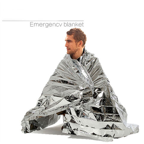 Manta Térmica de Emergência Mylar para Camping, Resgate ao Ar Livre, Manta de Sobrevivência de Folha de Alumínio