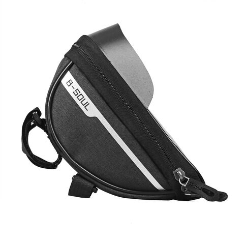 Sacoche Vélo étanche LEMEGO - 1L, Housse Pluie, Bandes Réfléchissantes, Porte Téléphone Jusqu'à 6.7", Pour Cadre