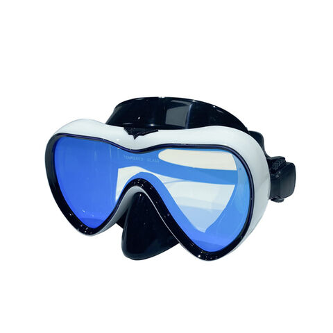 Hochwertige Tauchmaske mit gehärtetem Sicherheitsglas für Speerfischen, Schnorcheln und Tauchen
