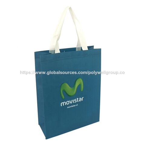 Bolsa de compras reutilizable de PP no tejido ecológica al por mayor con impresión personalizada
