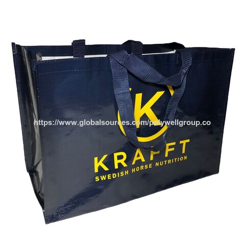 Bolsa de compra reutilizable de tela no tejida PP con logo personalizado para promoción al por mayor a precio económico