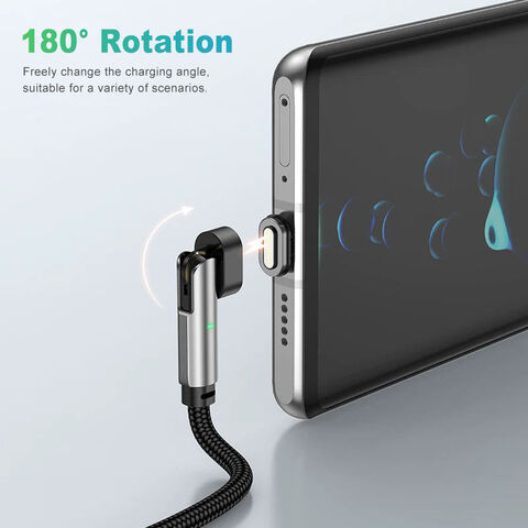 100W Type C USB Cable Phone USB Charge Data Magnetic Charging Cable 540 Degree Rotation 3 in 1 Magnetic Cable Fast Charging