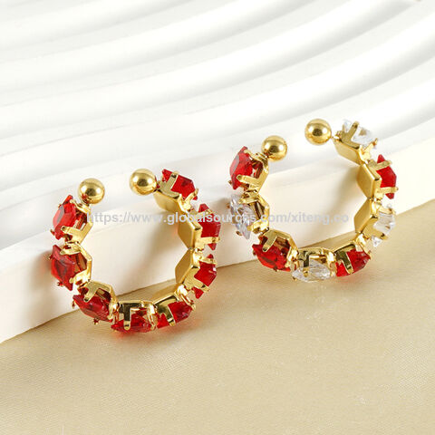 Bijoux de mode en acier inoxydable plaqué or 18 carats, bagues carrées en zircon ajustables pour femmes, faible MOQ, personnalisation OEM/ODM