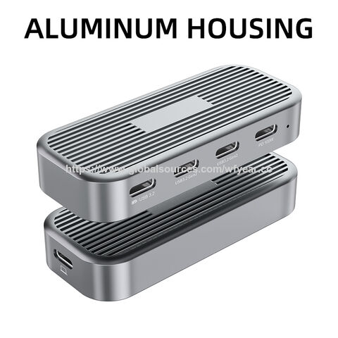 Station d'accueil USB-C 4 en 1 100W PD 3.0 en alliage d'aluminium à charge rapide avec écran pour ordinateur portable/MacBook