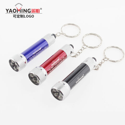 Linterna llavero LED de aleación de aluminio, mini linterna colorida de regalo, de gran venta