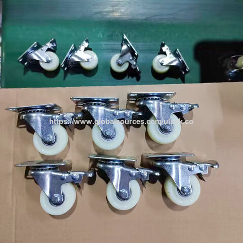 Rueda giratoria de PU duradera de 25 mm, 40 mm, 50 mm, 3, 4, 5, 6 pulgadas, rueda de PVC de alta resistencia, material de polipropileno personalizable