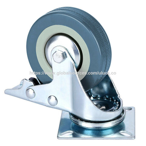 Rueda giratoria de PU duradera de 25 mm, 40 mm, 50 mm, 3, 4, 5, 6 pulgadas, rueda de PVC de alta resistencia, material de polipropileno personalizable