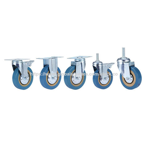 Rueda giratoria de PU duradera de 25 mm, 40 mm, 50 mm, 3, 4, 5, 6 pulgadas, rueda de PVC de alta resistencia, material de polipropileno personalizable