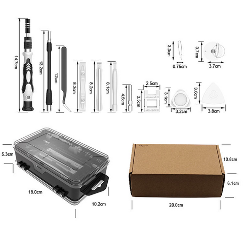 Kit de reparación de teléfonos móviles 117 en 1, juego de puntas de destornillador de precisión, juego de destornilladores de herramientas de reparación electrónica, Herramienta reparacion