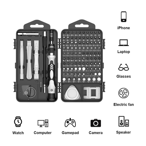 Kit de reparación de teléfonos móviles 117 en 1, juego de puntas de destornillador de precisión, juego de destornilladores de herramientas de reparación electrónica, Herramienta reparacion