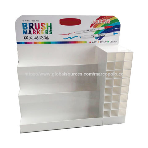 Customized design acrylic pen display stand brush markers display pen dispenser