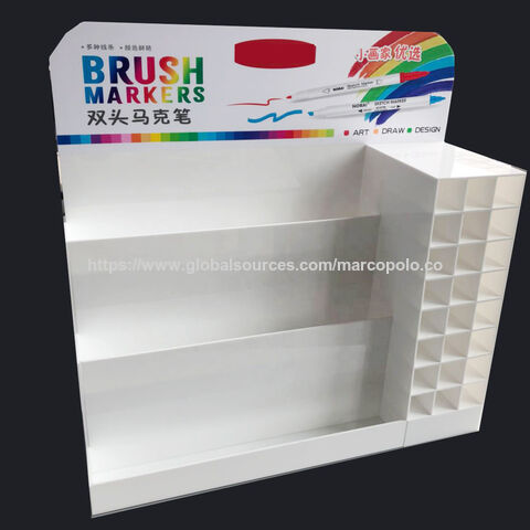 Customized design acrylic pen display stand brush markers display pen dispenser