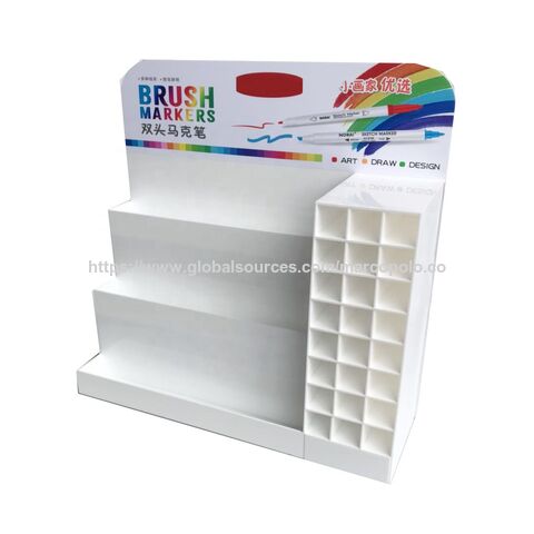 Customized design acrylic pen display stand brush markers display pen dispenser