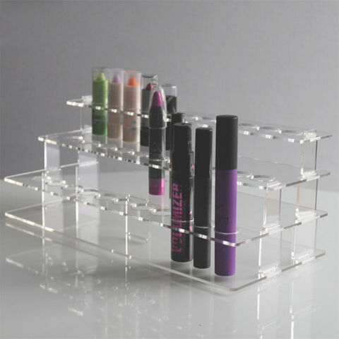 Factory Wholesale Counter Top 3 Tiers Clear Acrylic Display Stand Pen Holder