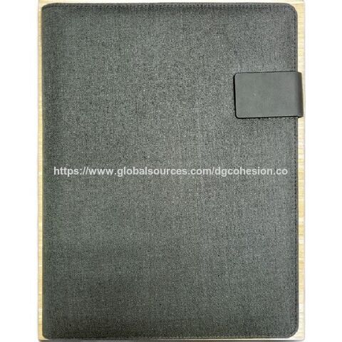 A4 Portfolio aus RPET-Material, 20-Blatt-Notizblock in A4-Größe, Telefonhalter, Kartenhalter