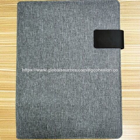 A4 Portfolio aus RPET-Material, 20-Blatt-Notizblock in A4-Größe, Telefonhalter, Kartenhalter