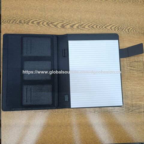 A4 Portfolio aus RPET-Material, 20-Blatt-Notizblock in A4-Größe, Telefonhalter, Kartenhalter