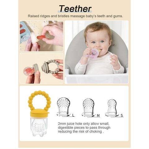 Sucette à Fruits sans BPA en Silicone de Qualité Alimentaire, Bac à Glaçons avec Couvercle pour Purée Maison de Bébé, Légumes, Fruits, Lait Maternel