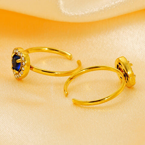 Bagues en Acier Inoxydable Tendance avec Zircon en Forme de Cœur Ouvert Plaqué Or 18K en Gros avec Faible MOQ pour Femmes, Personnalisation OEM/ODM