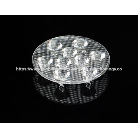 Fábrica da China, lentes de módulo LED de plástico para iluminação pública, lentes híbridas para iluminação de rua e lentes para lanternas